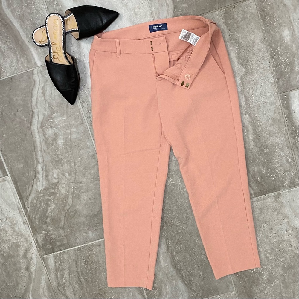 Old Navy Harper Mid-Rise Dress Pants. Blush in color.